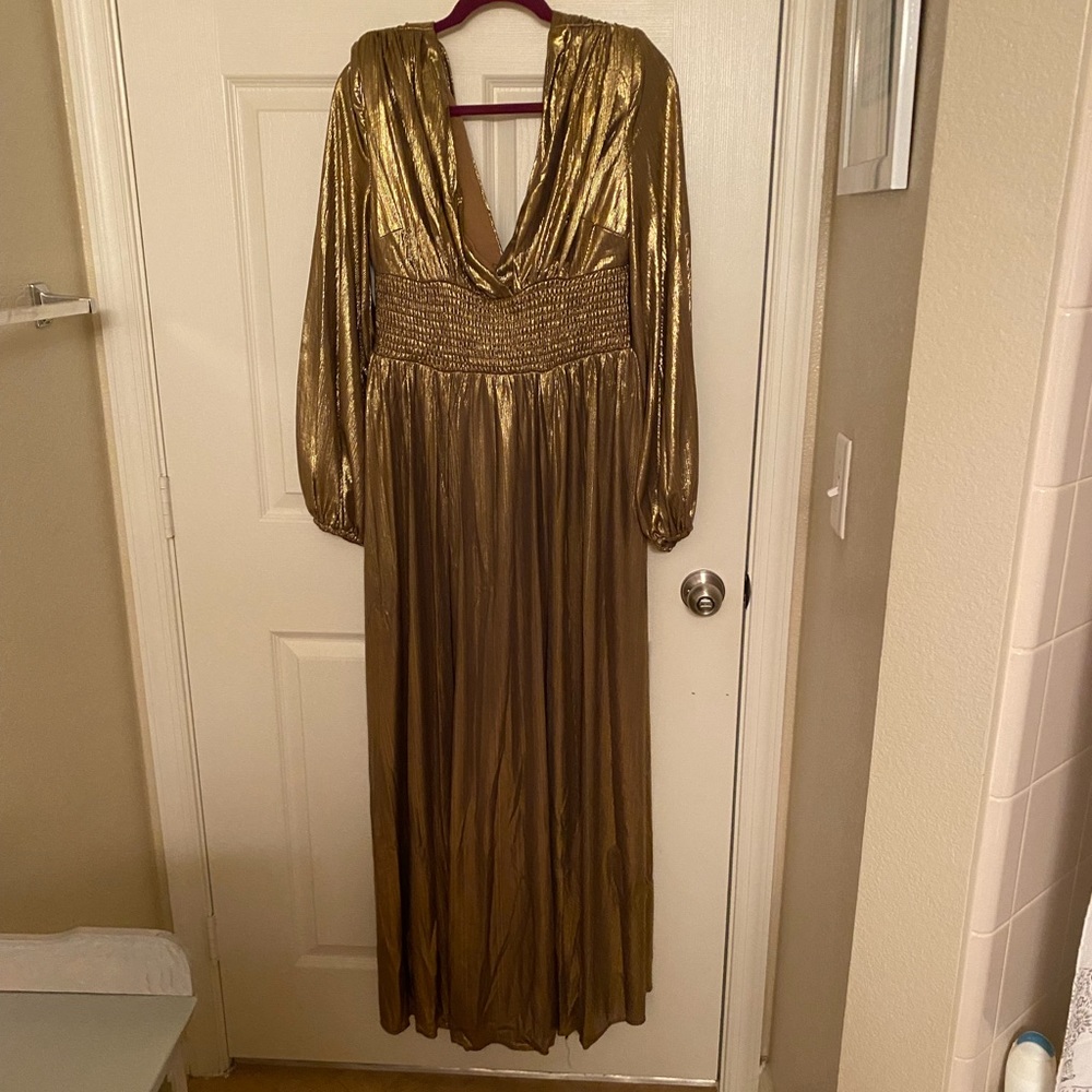 BNWT Metallic Gold Gown